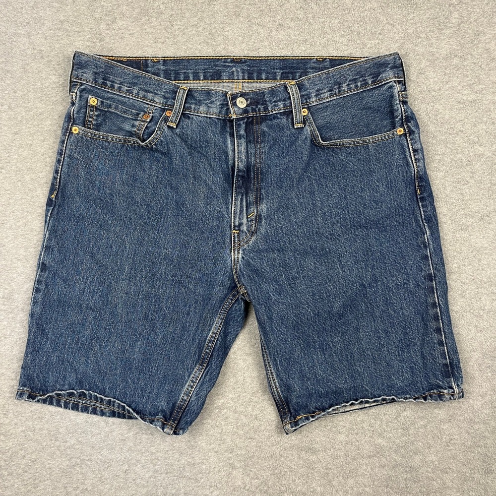 Levis 405 Denim Shorts Jorts Mens 38 00s Blue Regular Fit Jean Shorts Mid Rise